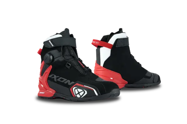 Ixon Bull 2 WP Sko Sort/Rød 44 Sporty Michelin såle Fidlock lukkemech 