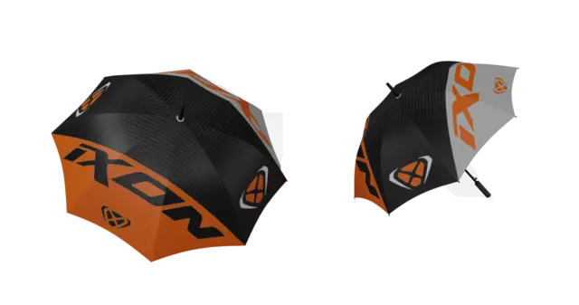 Ixon Cloudy paraply Sort/oransj Ixon paraply i regn/sol 