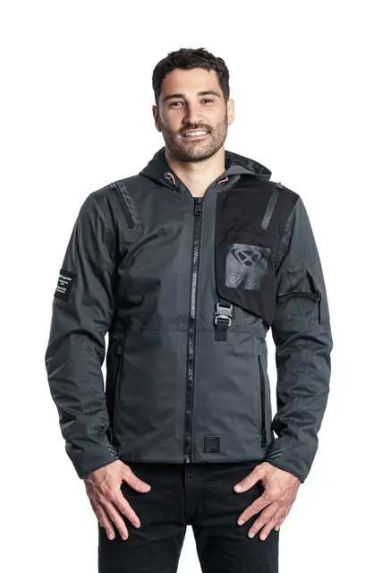 Ixon M-Quarter jakke Antrasitt XL Laminert softshell, 4veis-stretch, Urban 