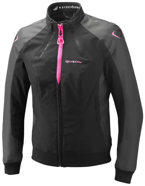 Ixon Siwa Dame jakke Sort/Rosa 2XL Superkomfort med stretch, Vanntett 