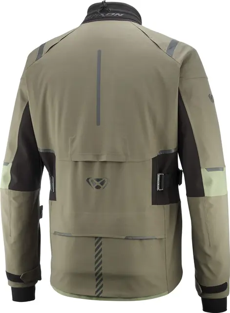 Ixon M-Skeid Adv.jakke Khaki/Sort XL XDRY 3L laminert Adventure Touring 