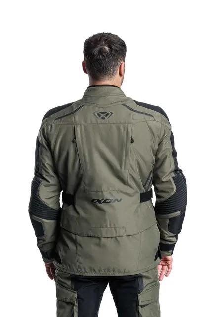 Ixon Midgard Jakke, Khaki/sort 2XL Prisgunstig fresh touring model 