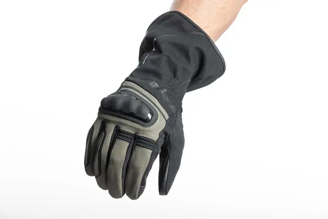 Ixon MS Drizzle hansker Khaki L XDRY 8-8 laminert, Skinn/Softshell 