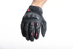 Ixon Rise Air 2 hansker Sort/R&#248;d XL Komfort ventilert skinn/mesh kombo