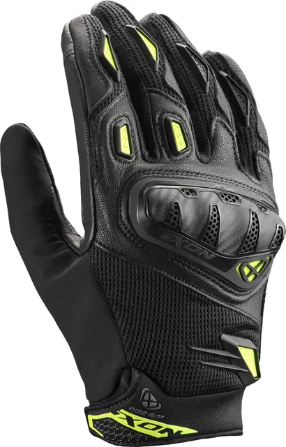 Ixon Rise Air2  hansker Sort/gul S Komfort ventilert skinn/mesh kombo 