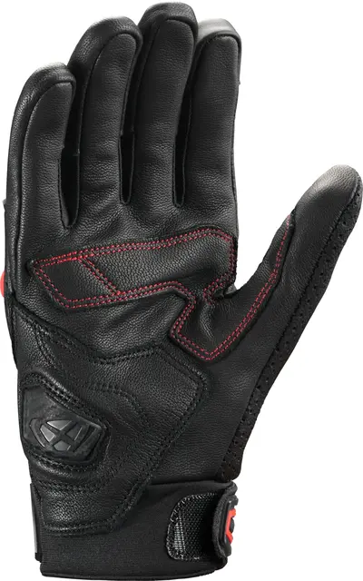 Ixon Mirage hansker Sort/rød S Perforert geiteskinn Sport Komfort 