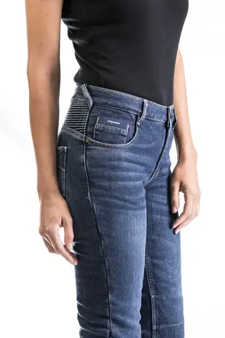 Ixon Cathelyn Kevlar Denim MC Bukse Bl&#229; 2 lags DuPont Kevlar Stretch Slim Fit