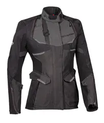 Ixon Eddas MC Jakke Dame Sort/Antrasit Adventure Vanntett X-Dry Z-liner
