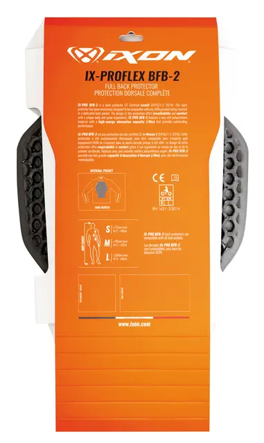 Ixon Ix-pro BFB2 Ryggskinne L2 Grå Str S Ryggskinne Level 2 