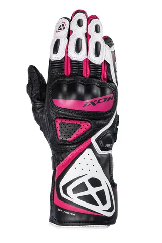 Ixon GP5 Air damehanske Sort/rosa Sport/racing perforert i geiteskinn