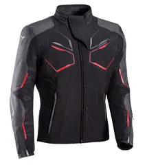 Ixon Cell Jakke Sort/r&#248;d L Slim passform Softshell Vanntett memb