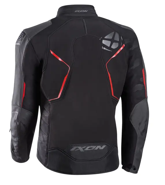 Ixon Cell Jakke Sort/rød L Slim passform Softshell Vanntett memb 