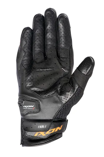 Ixon RS4 Air hanske Sort/oransj M Kort sporty perforert mesh/geiteskinn 