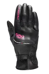 Ixon RS Shine 2 damehanske Sort/rosa 2XL Sporty kort mesh/geiteskinn til dame