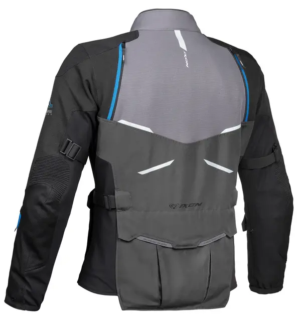 Ixon Eddas Jakke Grå/blå/sort L Adventure Vanntett X-Dry Z-liner 