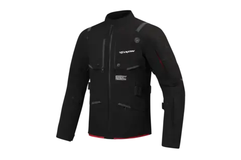 Ixon M-Skeid Adv.jakke Sort/rød XDRY 3L laminert Adventure Touring