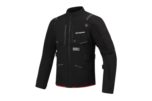 Ixon M-Skeid Adv.jakke Sort/rød XL XDRY 3L laminert Adventure Touring 