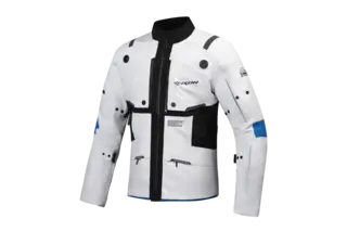 Ixon M-Skeid Adv.jakke Gr&#229;/Bl&#229; XDRY 3L laminert Adventure Touring