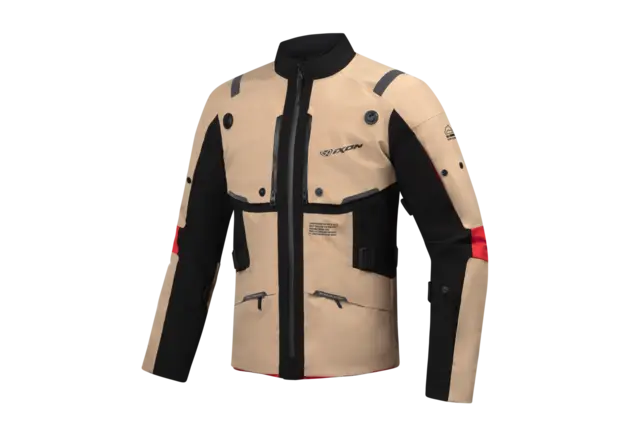 Ixon M-Skeid Adv.jakke Sand/Sort M XDRY 3L laminert Adventure Touring 