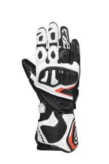 Ixon Vortex RacingHansker Sort/hvit Fullrace Kevlar Stretch Perforert