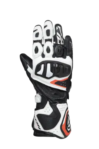 Ixon Vortex RacingHansker Sort/hvit Fullrace Kevlar Stretch Perforert
