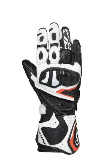 Ixon Vortex RacingHansker Sort/hvit 2XL Fullrace Kevlar Stretch Perforert 