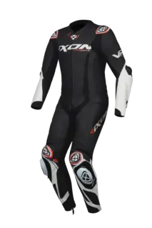 Ixon Vortex 3 Racing Sort/hvit Racingdress ventilert Airbag ready