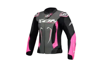 Ixon Vortex 3 jakke Dame Sort/rosa 2-delt racing skinndress