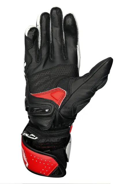 Ixon Vortex RacingHansker Sort/rød 2XL Fullrace Kevlar Stretch Perforert 