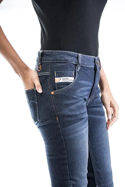 Ixon Mikki Cordura Denim MC Bukse Blå Str 2XL