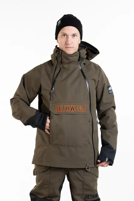 Jethwear - Flight Anorak, 40g Olive/Orange, S 