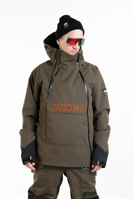 Jethwear - Flight Anorak, 40g Olive/Orange, S 