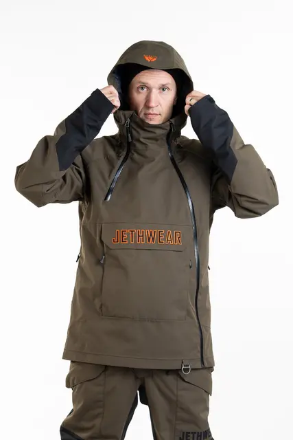 Jethwear - Flight Anorak, 40g Olive/Orange, S 