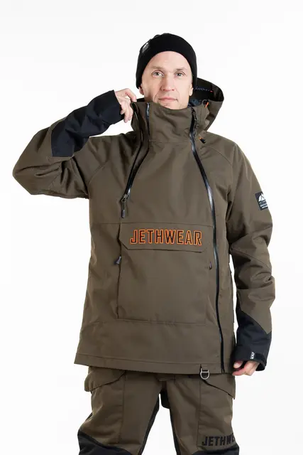 Jethwear - Flight Anorak, 40g Olive/Orange, S 