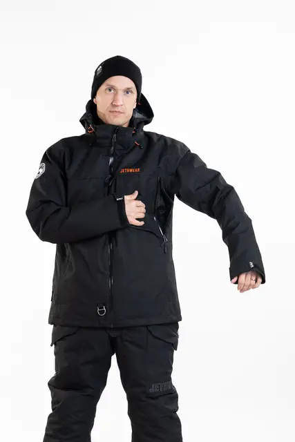 Jethwear - Venture Jakke  - SAFE Black/Orange, L 