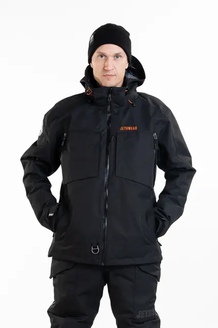 Jethwear - Venture Jakke  - SAFE Black/Orange, L 
