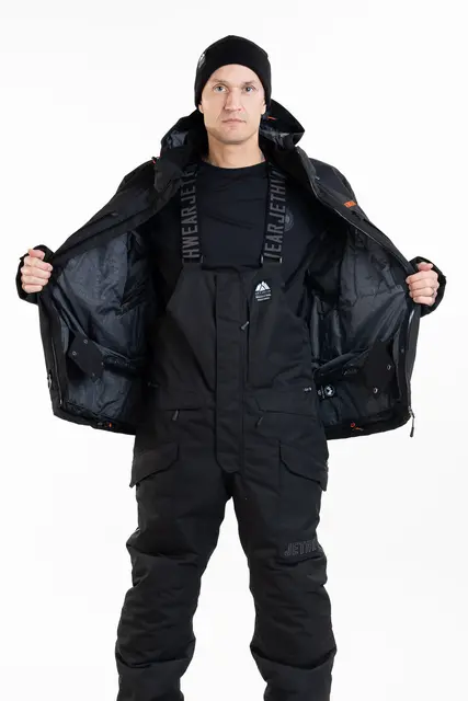 Jethwear - Venture Jakke  - SAFE Black/Orange, L 