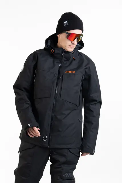 Jethwear - Venture Jakke  - SAFE Black/Orange, L 