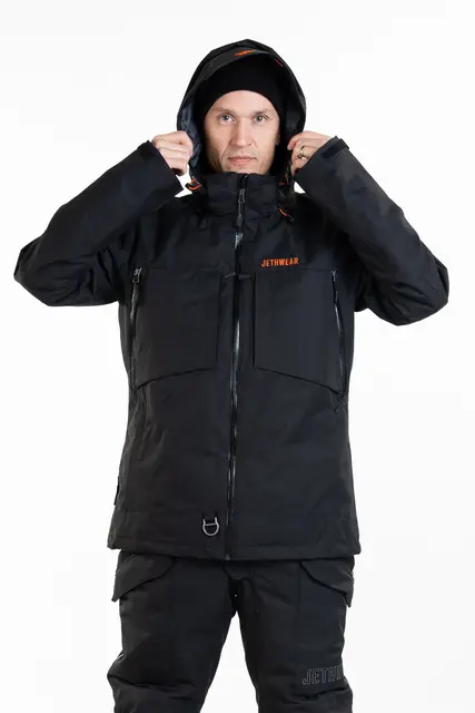 Jethwear - Venture Jakke  - SAFE Black/Orange, L 