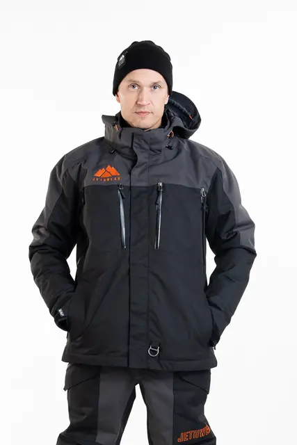Jethwear - Adapt Jakke , 3in1 Black/Iron/Orange, L 
