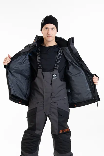 Jethwear - Adapt Jakke , 3in1 Black/Iron/Orange, L 