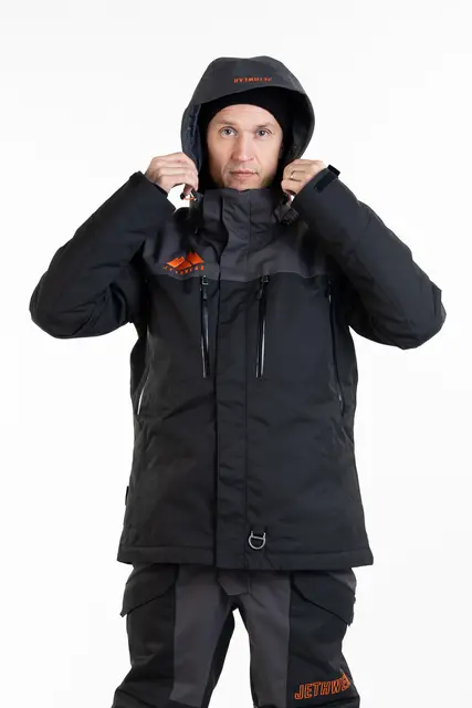 Jethwear - Adapt Jakke , 3in1 Black/Iron/Orange, L 