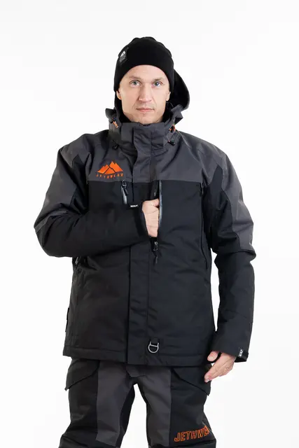 Jethwear - Adapt Jakke , 3in1 Black/Iron/Orange, L 