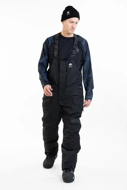 Jethwear - M's Treeline BIB-Bukse  Skall Black, L 