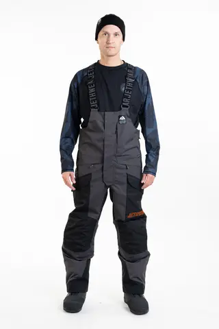 Jethwear M's Treeline Bib Pant Black/Iron/Orange