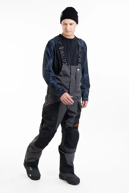 Jethwear - Treeline BIB-Bukse Black/Iron/Orange, L 