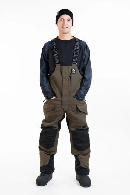 Jethwear - M's Treeline BIB-Bukse  Skall Olive, XS 