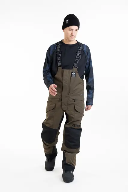 Jethwear - M's Treeline BIB-Bukse  Skall Olive, XS 