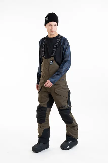 Jethwear - M's Treeline BIB-Bukse  Skall Olive, XS 