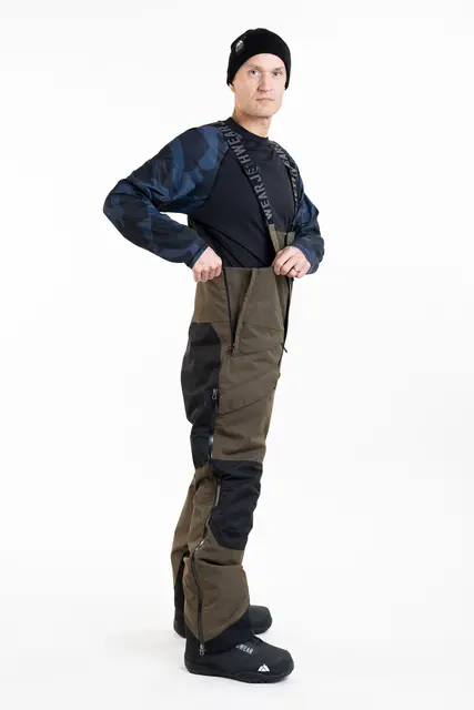 Jethwear - M's Treeline BIB-Bukse  Skall Olive, XS 